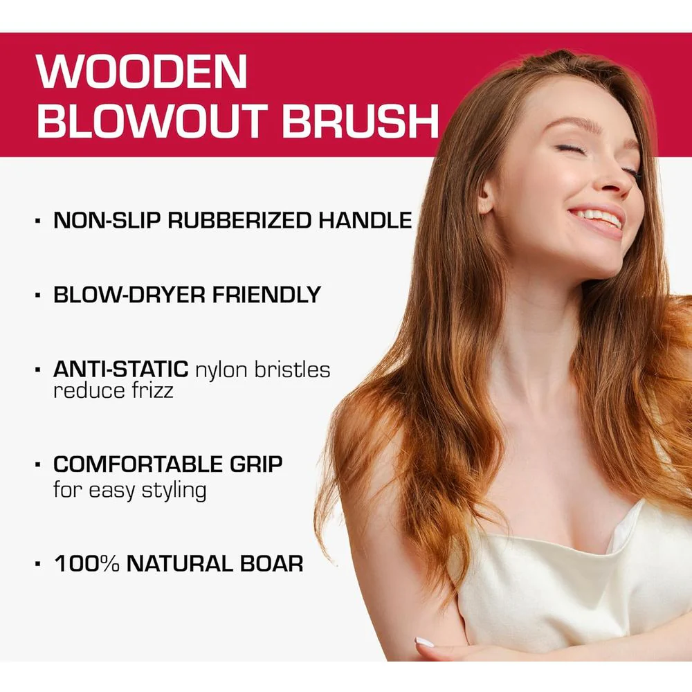 Red by Kiss Wooden Blowout Brush - Image 3