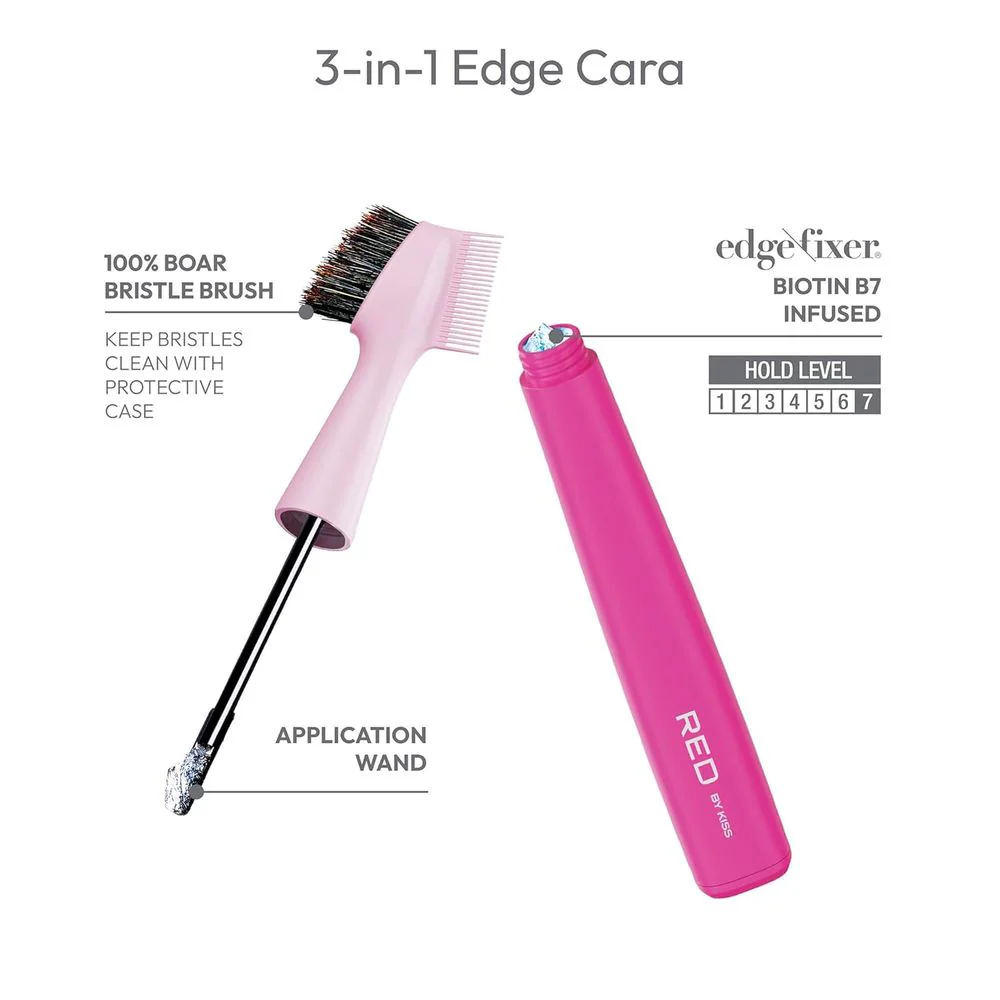 Red by Kiss Sweet Peach Edge Brush + Edge Fixer ā Dual-Sided Brush - Image 3