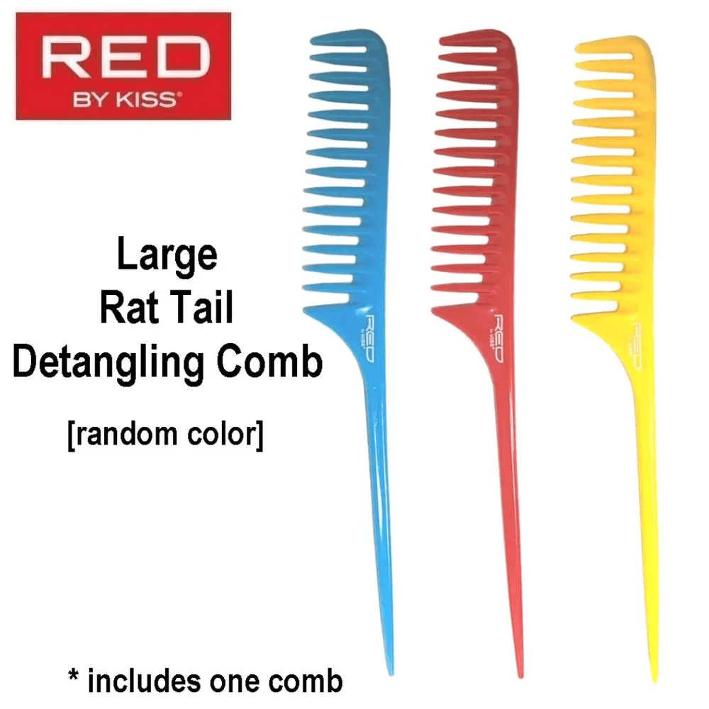 Red by Kiss Assorted Large Rat Tail Comb