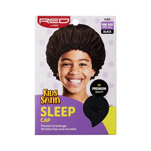 Red by Kiss Kids Satin Sleep Cap – Soft Overnight Hair Protection