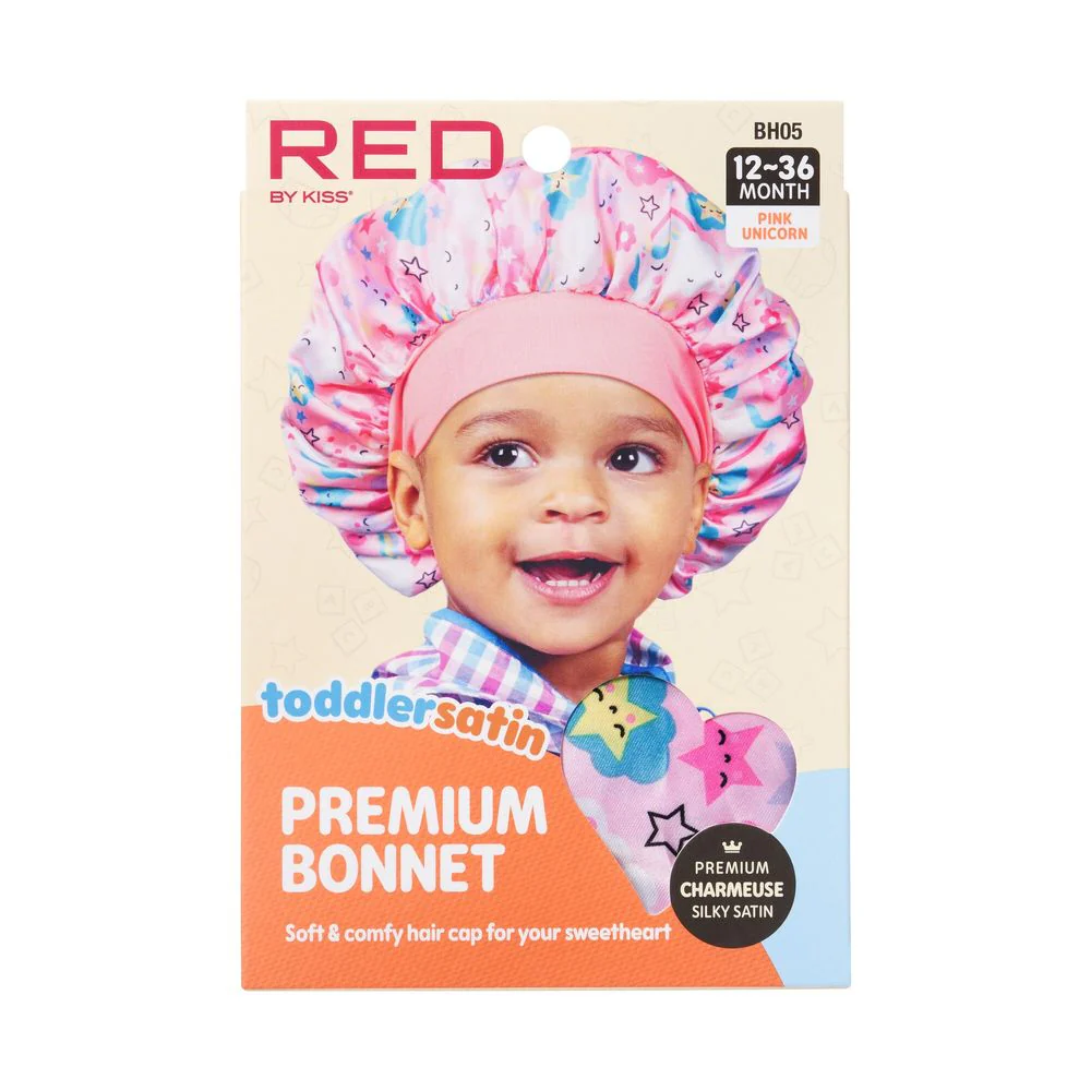 Red by Kiss Baby Satin Premium Bonnet – Gentle Hair Protection for Babies
