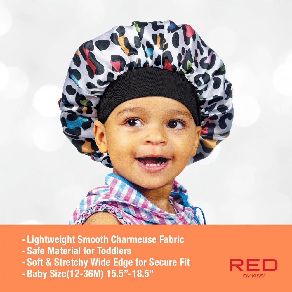 Red by Kiss Baby Satin Premium Bonnet – Gentle Hair Protection for Babies - Image 7