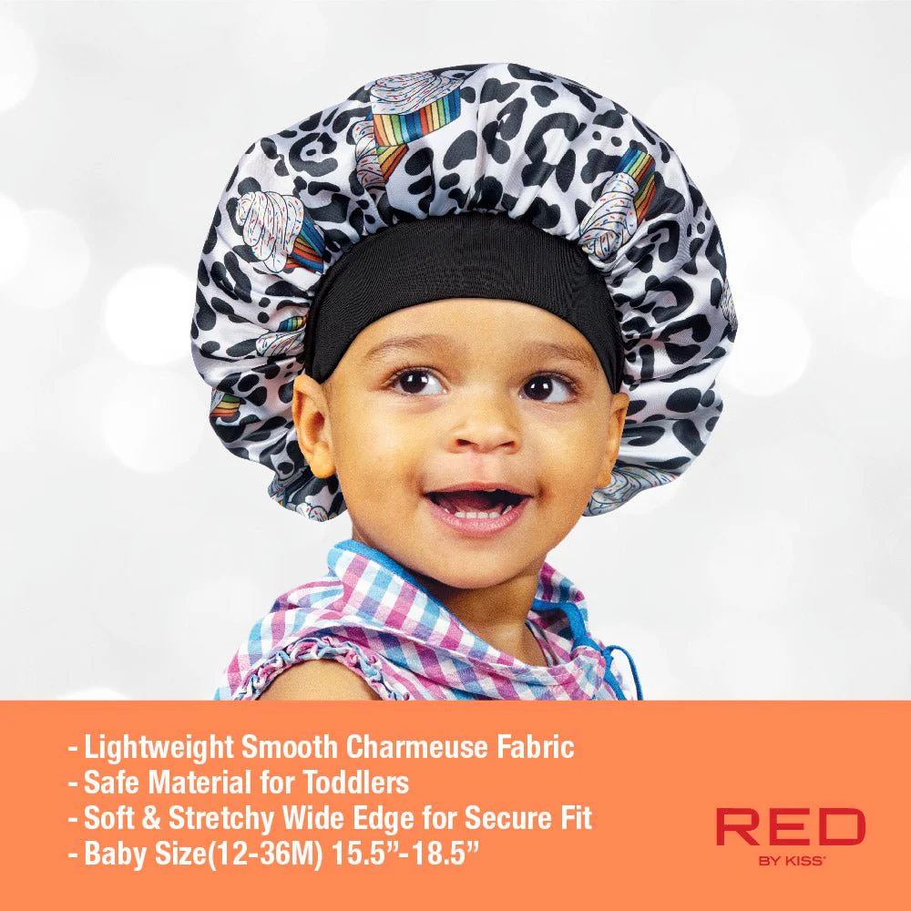 Red by Kiss Baby Satin Premium Bonnet – Gentle Hair Protection for Babies - Image 8
