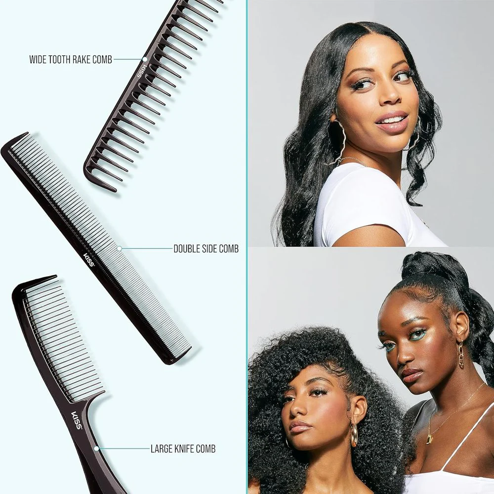 Red by Kiss Bone Black 10-Piece Comb Set - Image 5