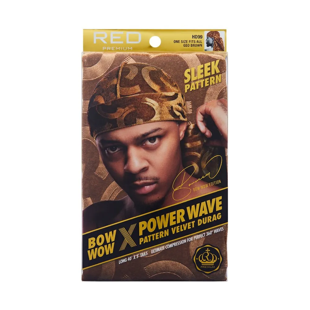 Red by Kiss Bow Wow X Power Wave Sleek Pattern Durag - Image 7