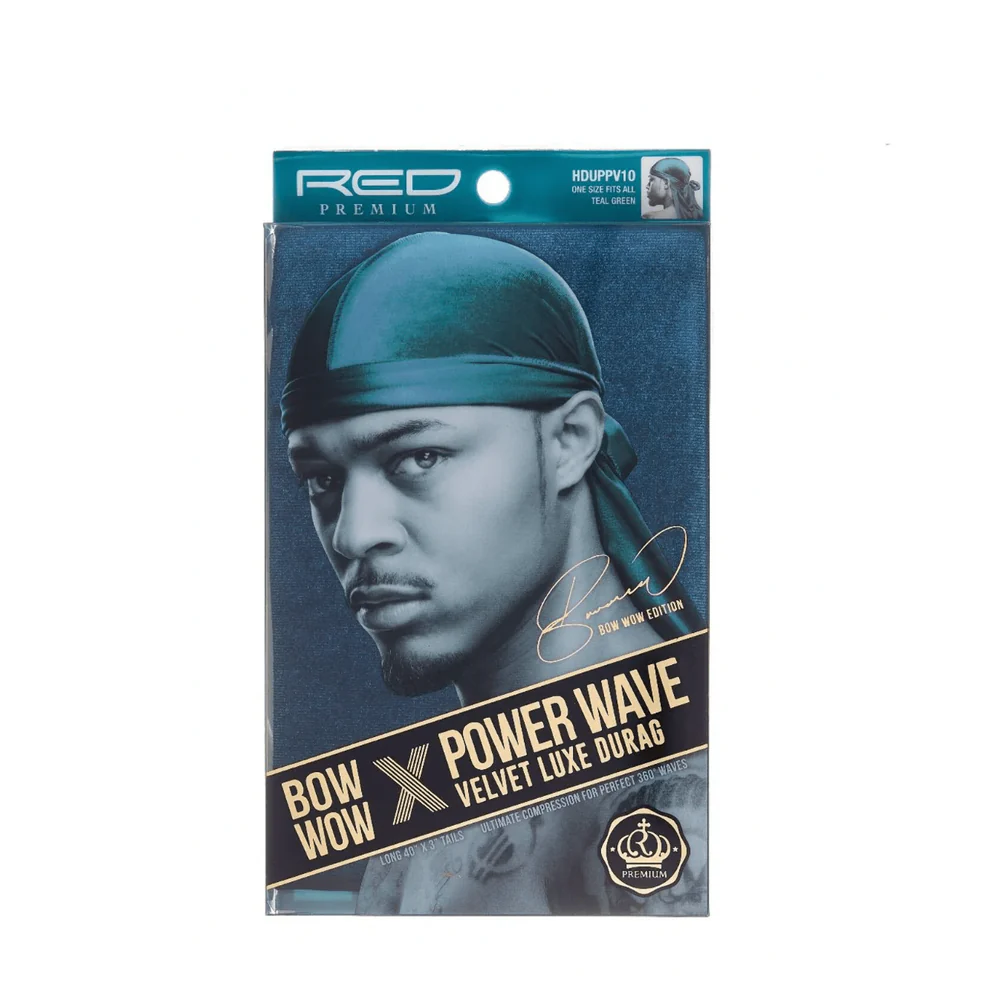 Red by Kiss Bow Wow X Power Wave Velvet Durag β Premium Velvet Compression - Image 10