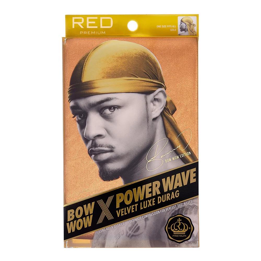 Red by Kiss Bow Wow X Power Wave Velvet Durag β Premium Velvet Compression - Image 7