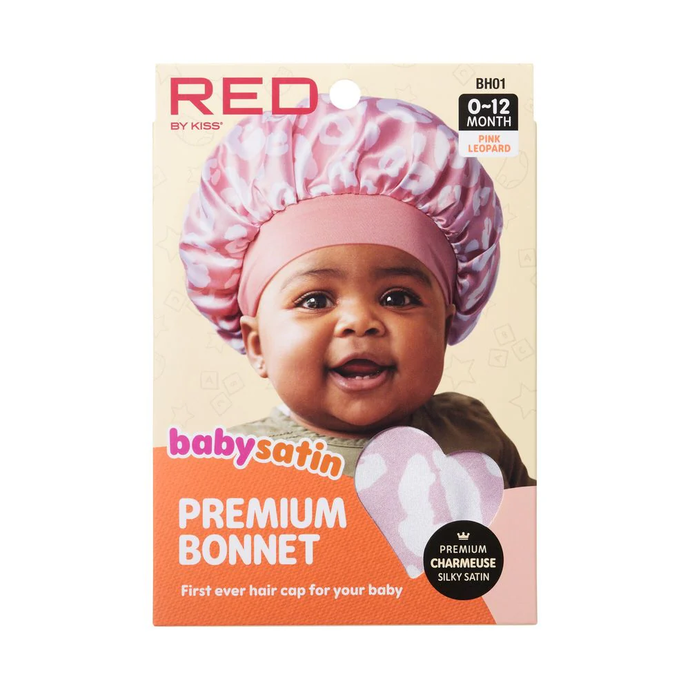 Red by Kiss Baby Satin Premium Bonnet – Soft Hair Protection for Babies - Image 2