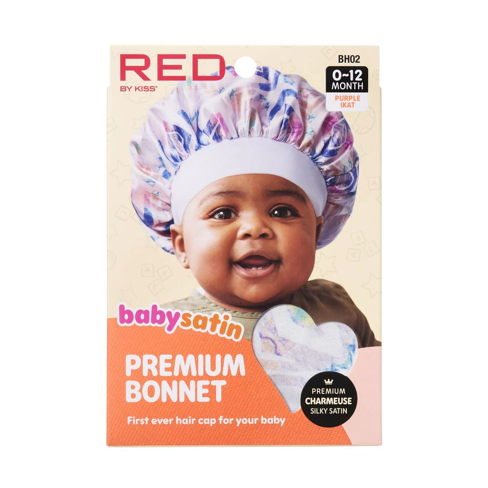 Red by Kiss Baby Satin Premium Bonnet – Soft Hair Protection for Babies - Image 3