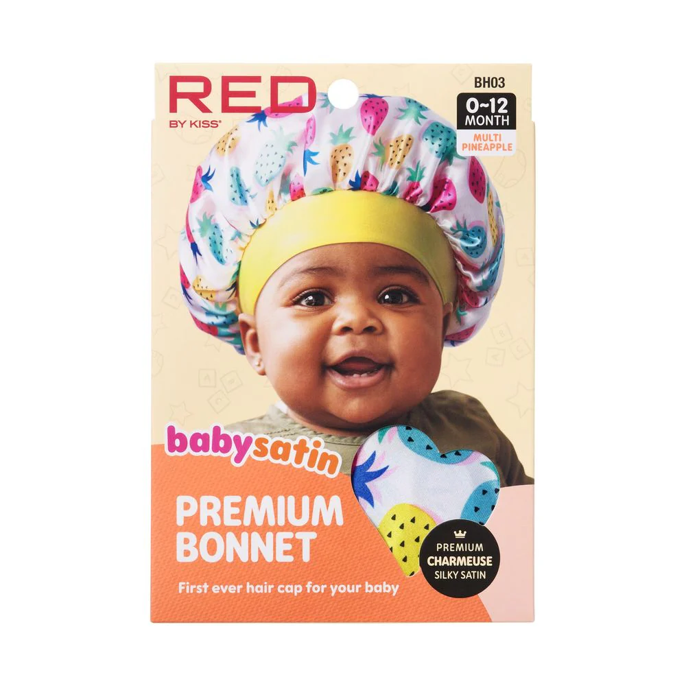 Red by Kiss Baby Satin Premium Bonnet – Soft Hair Protection for Babies - Image 4