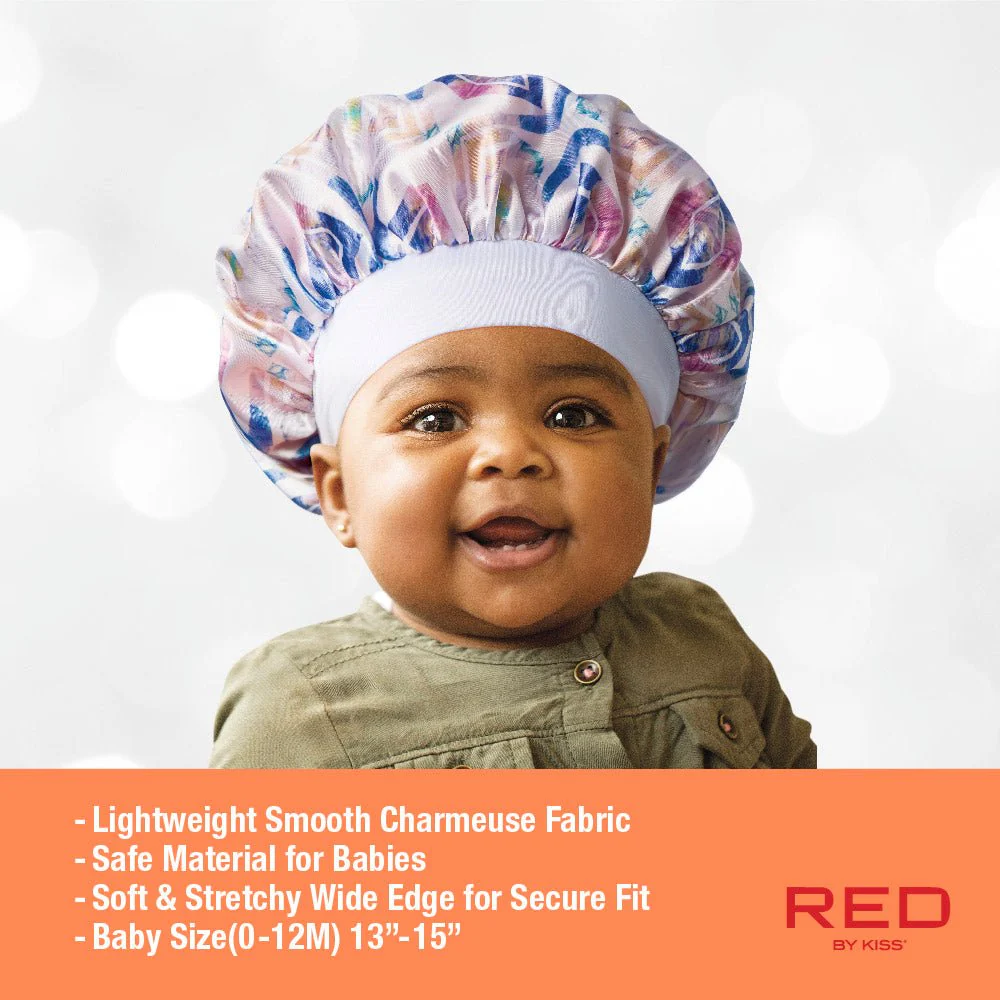 Red by Kiss Baby Satin Premium Bonnet – Soft Hair Protection for Babies - Image 7