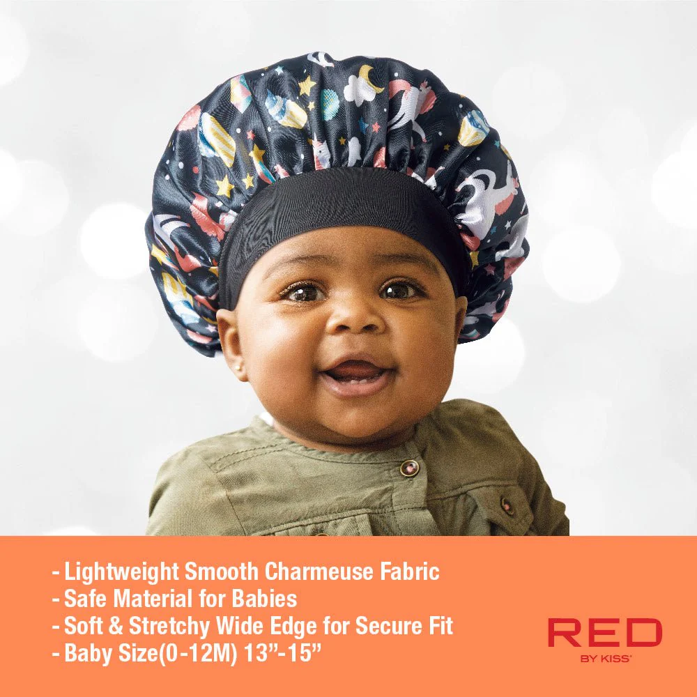 Red by Kiss Baby Satin Premium Bonnet – Soft Hair Protection for Babies - Image 9