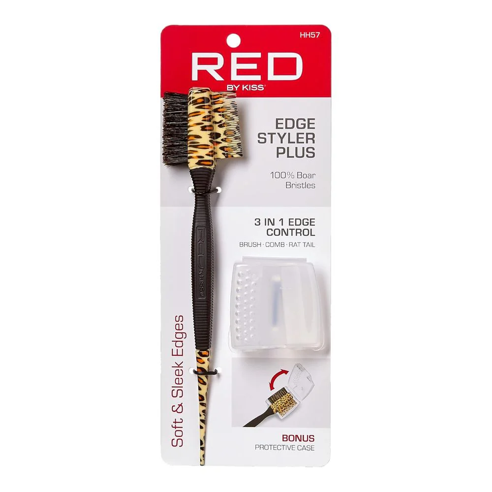 Red by Kiss Edge Styler Plus – Dual-Ended Edge Brush & Comb