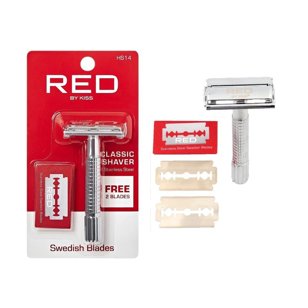 RED BY KISS Classic Shaver – Precision Shaving with 2 Swedish Blades