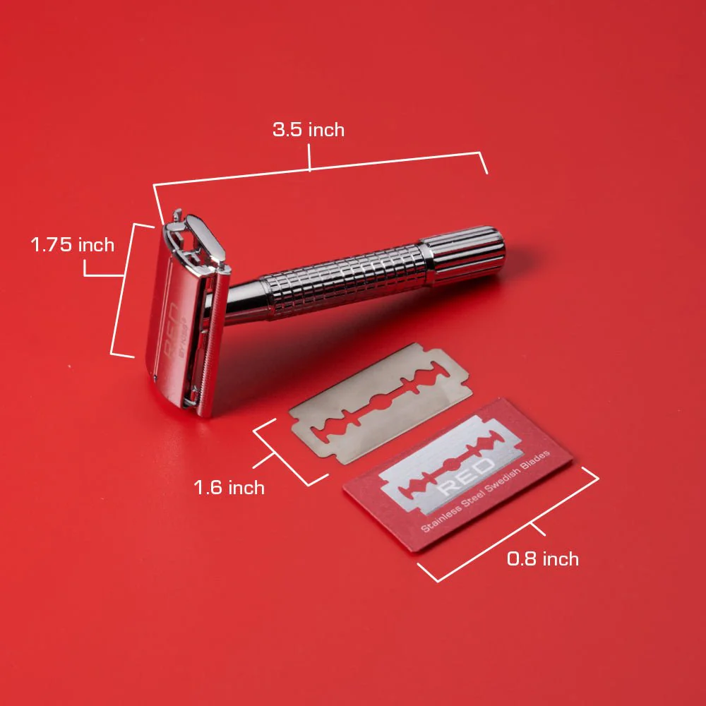 RED BY KISS Classic Shaver – Precision Shaving with 2 Swedish Blades - Image 4