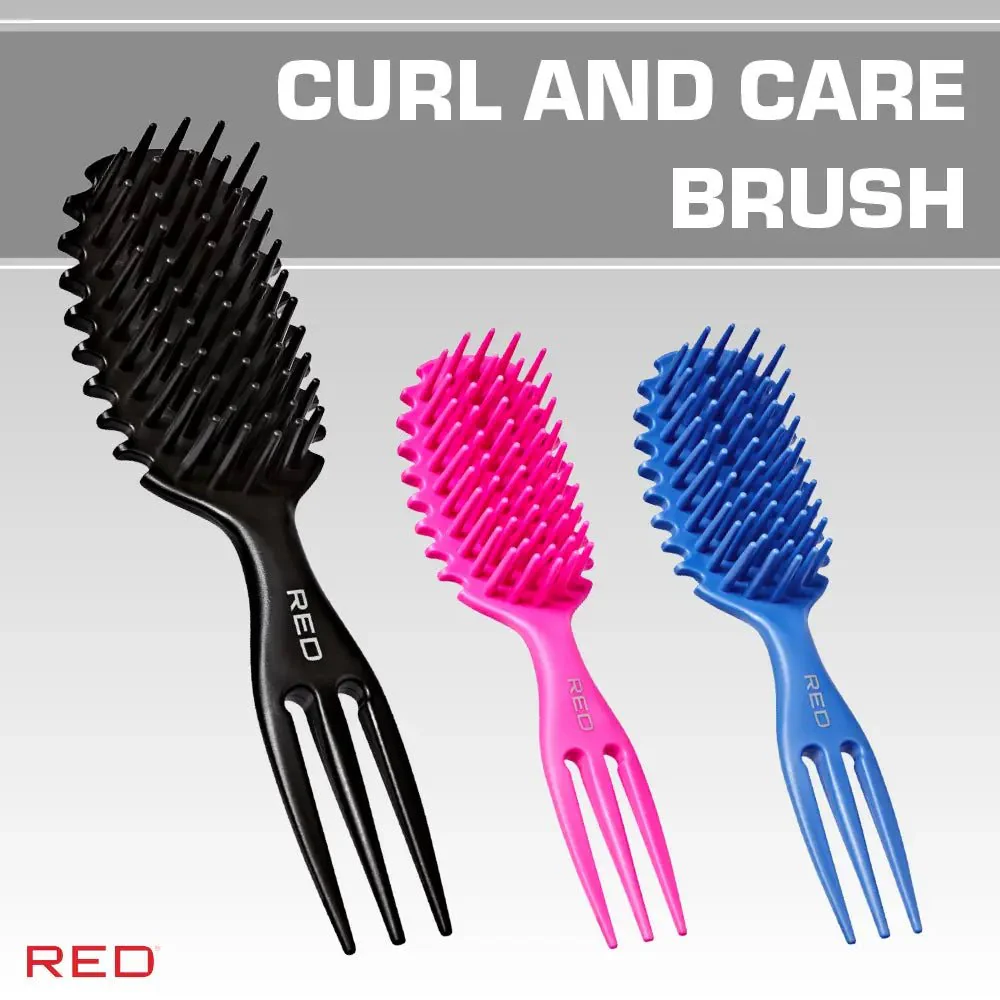 Red by Kiss Curl and Care 4-in-1 Detangle Brush – Black - Image 5