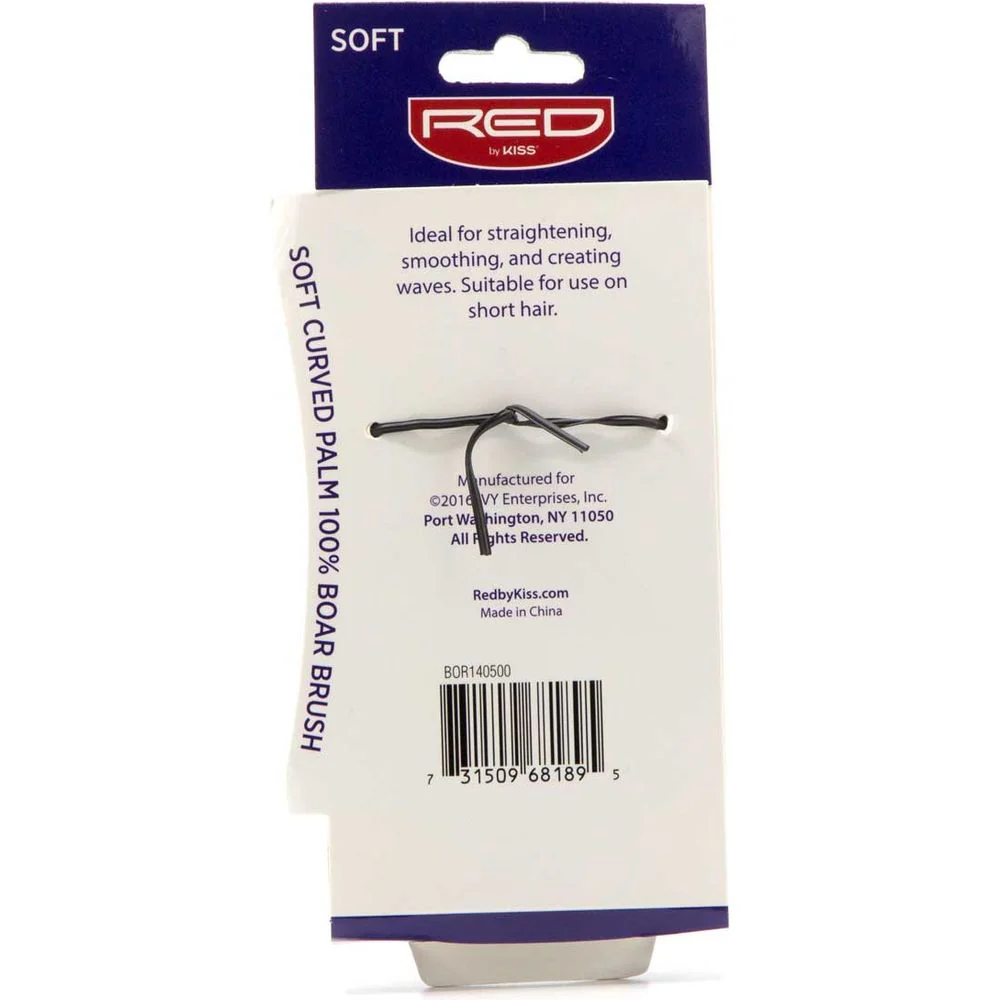 Red by Kiss Soft Curved Palm Boar Brush BOR14 – Soft - Image 2