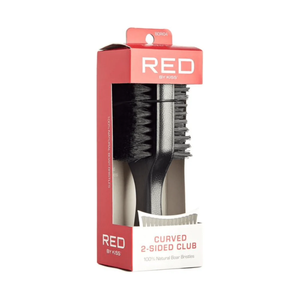 Red by Kiss Curved 2-Sided Club Brush β Hard & Medium Bristles - Image 2
