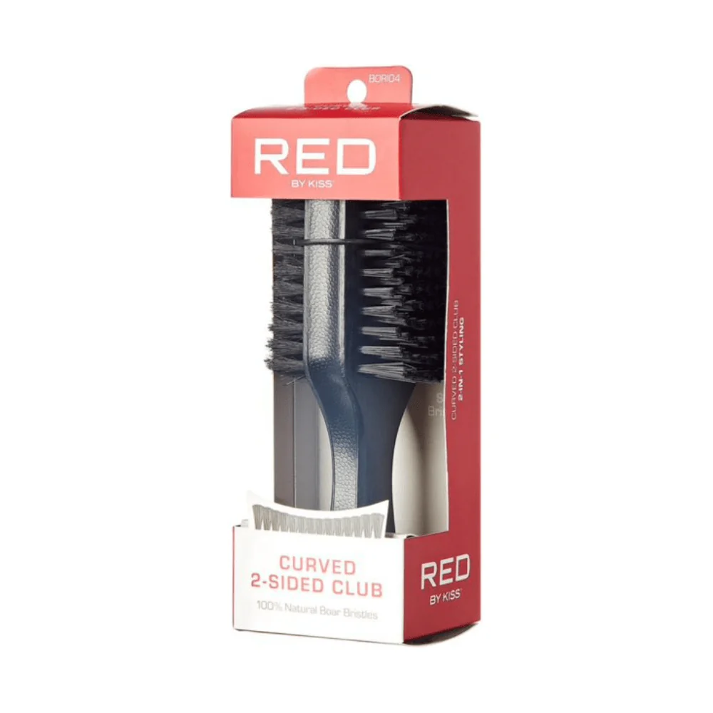 Red by Kiss Curved 2-Sided Club Brush β Hard & Medium Bristles - Image 3