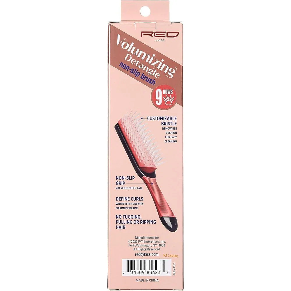 Red by Kiss Volumizing Detangle Brush – 9-Row Detangler - Image 2