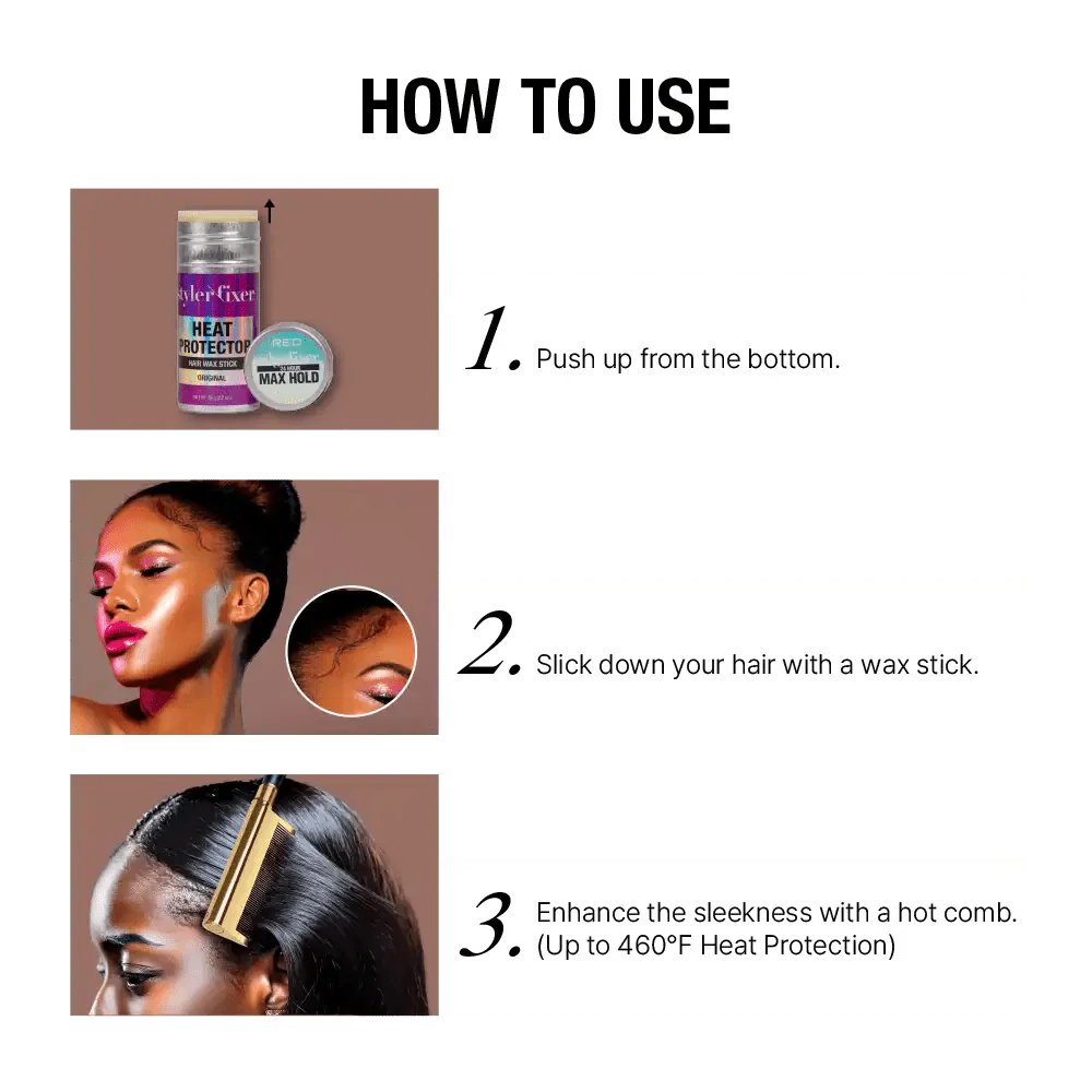 Red by Kiss Edge Fixer 2-in-1 Heat Protector Hair Wax Stick - Image 7
