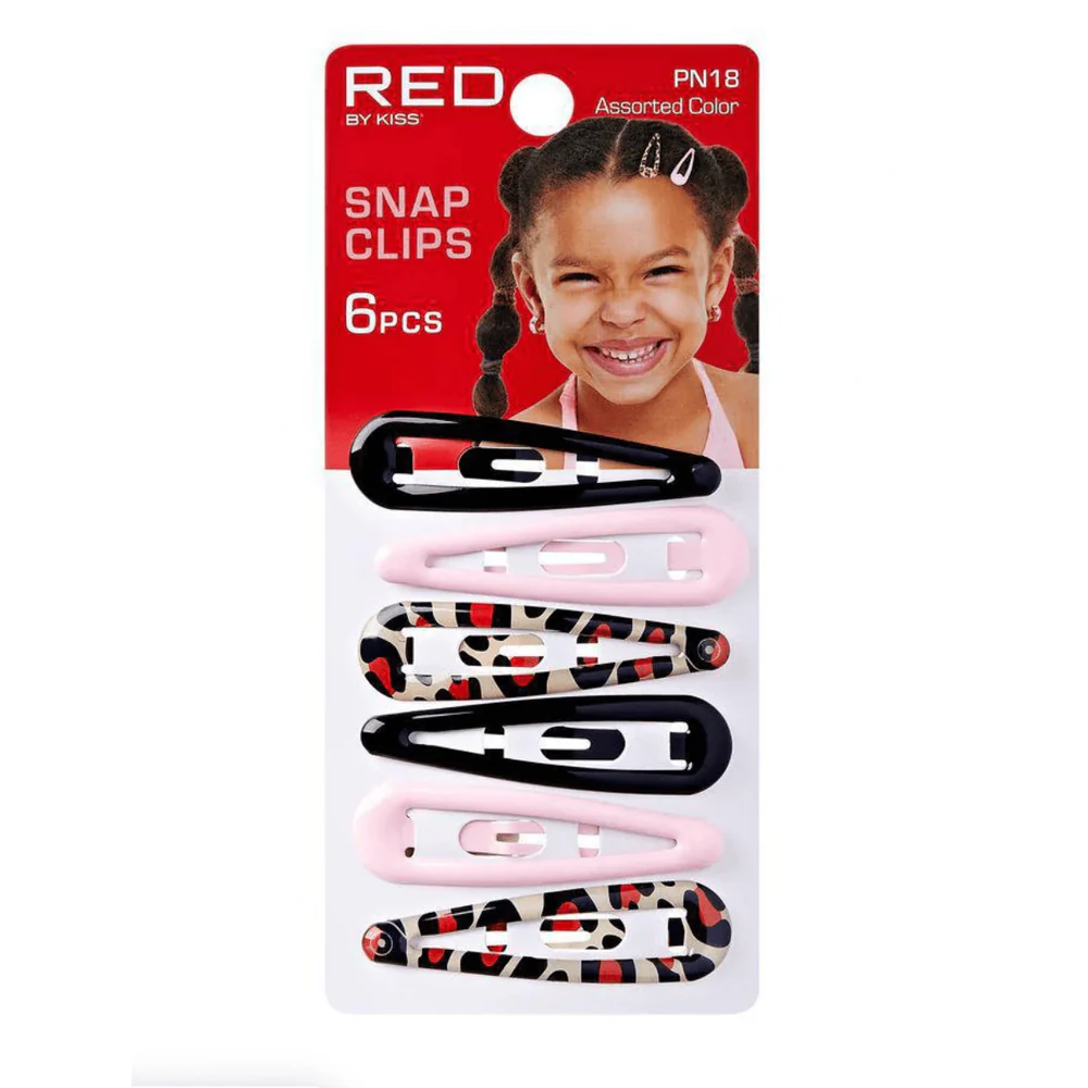 Red by Kiss Snap Clips – Strong Hold 6 pcs