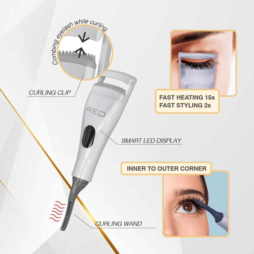 Red by Kiss Electric Heated Eyelash Curler – USB-C - Image 3