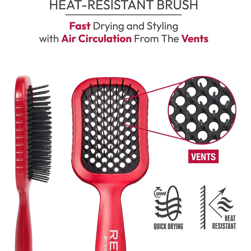 Red by Kiss Dry Vent Brush – Volume & Detangling, Vent Brush - Image 2