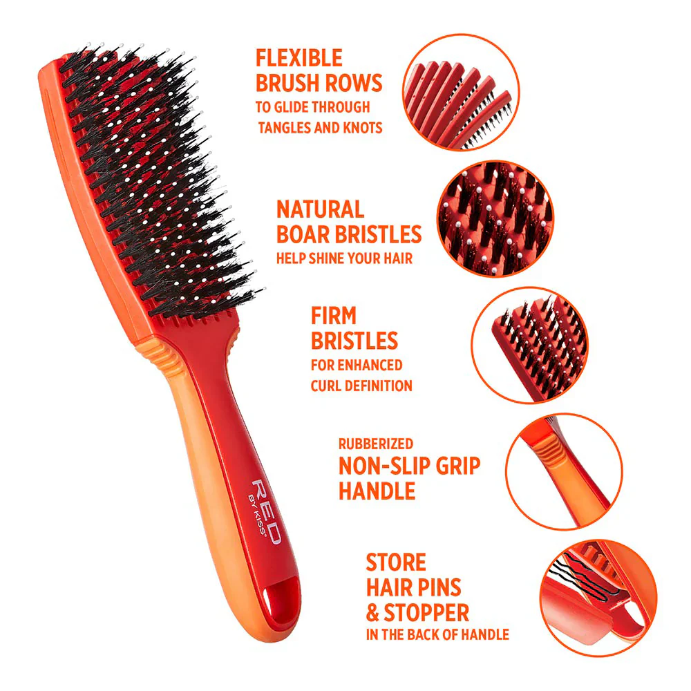 Red by Kiss Flexi Glide & Define Detangle Brush – HH55 - Image 3