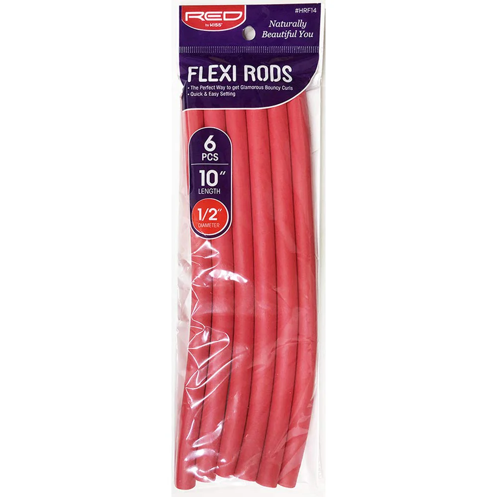 Red by Kiss Flexi Rods – 10" 1/2" Diameter - 6PCS - Image 3