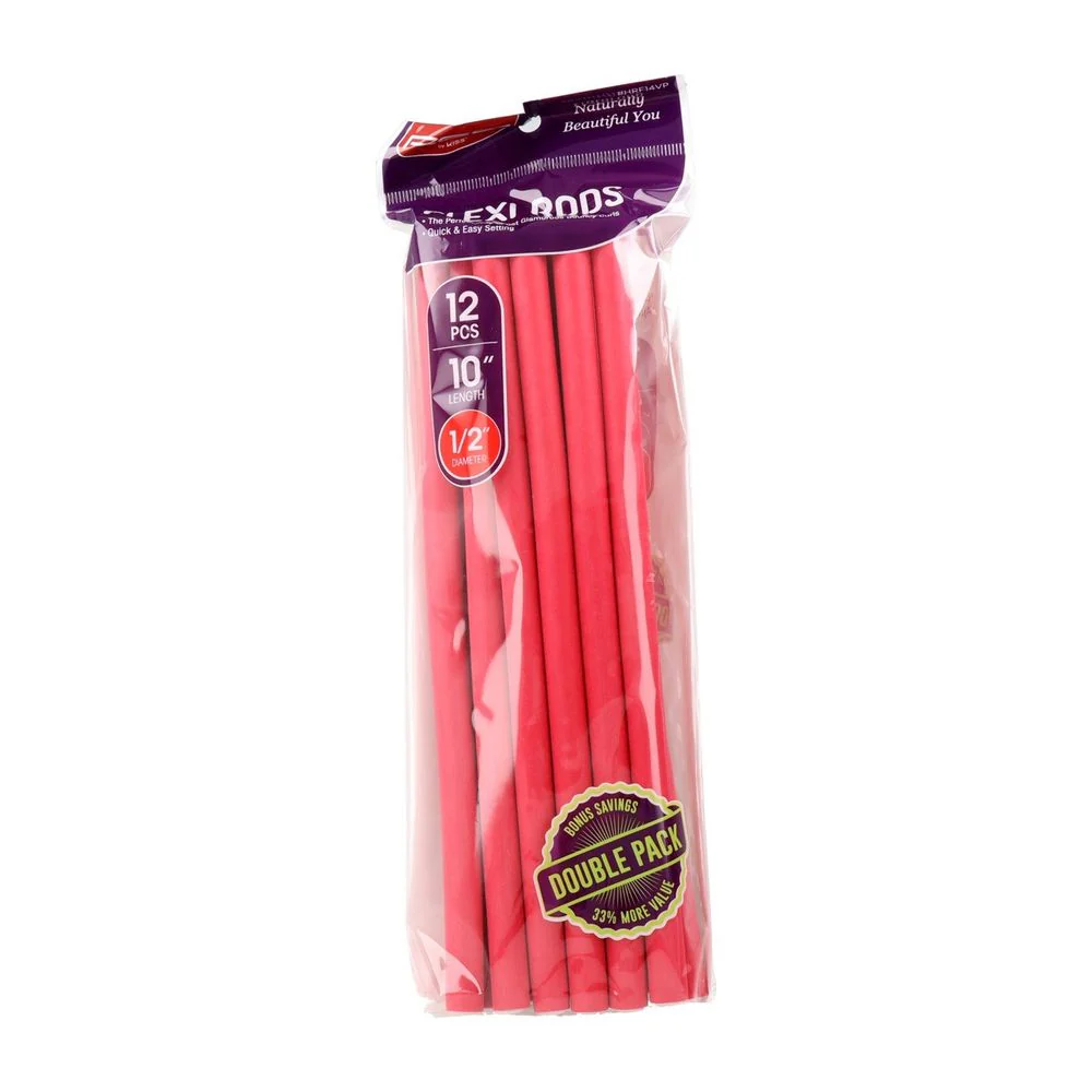 Red by Kiss Flexi Rods - 1/2” Diameter, 10” Length 12PCS