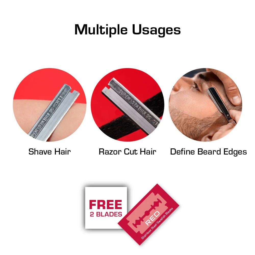 Red by Kiss Hair Shaver with 2 Blades - Image 4