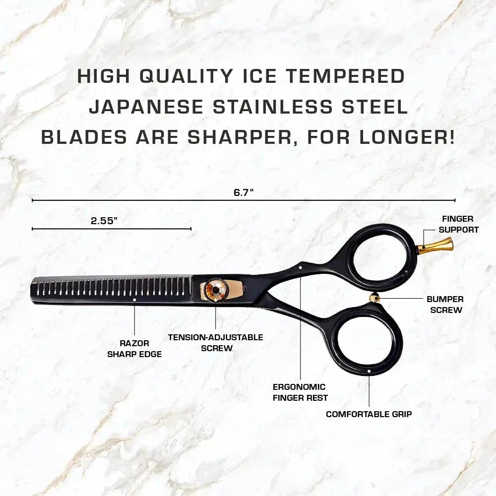 Red by Kiss Artisan Professional Thinning Shear – 6.5 Inch - Image 3