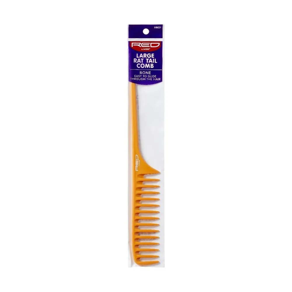 Red by Kiss Large Rat Tail Comb – Bone - Image 3