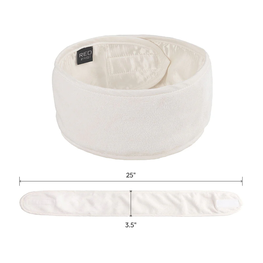 Red by Kiss Hook and Loop Fastener Spa Headband - Image 2