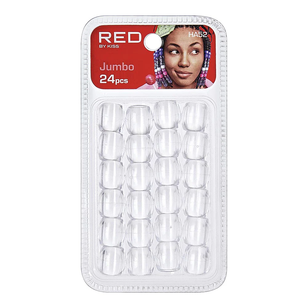 Red by Kiss Jumbo Hair Beads 24pcs - Image 4
