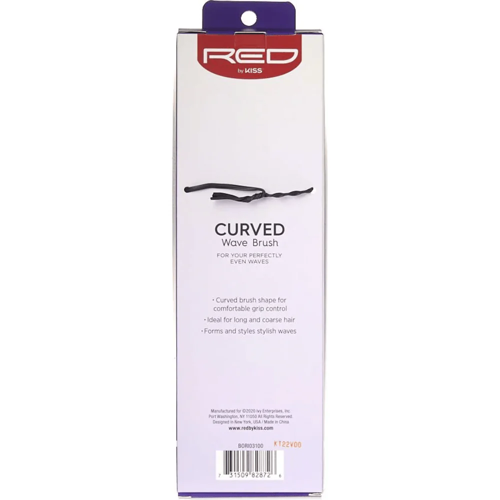 Red by Kiss Curved Wave Brush β Hard Bristles - Image 5