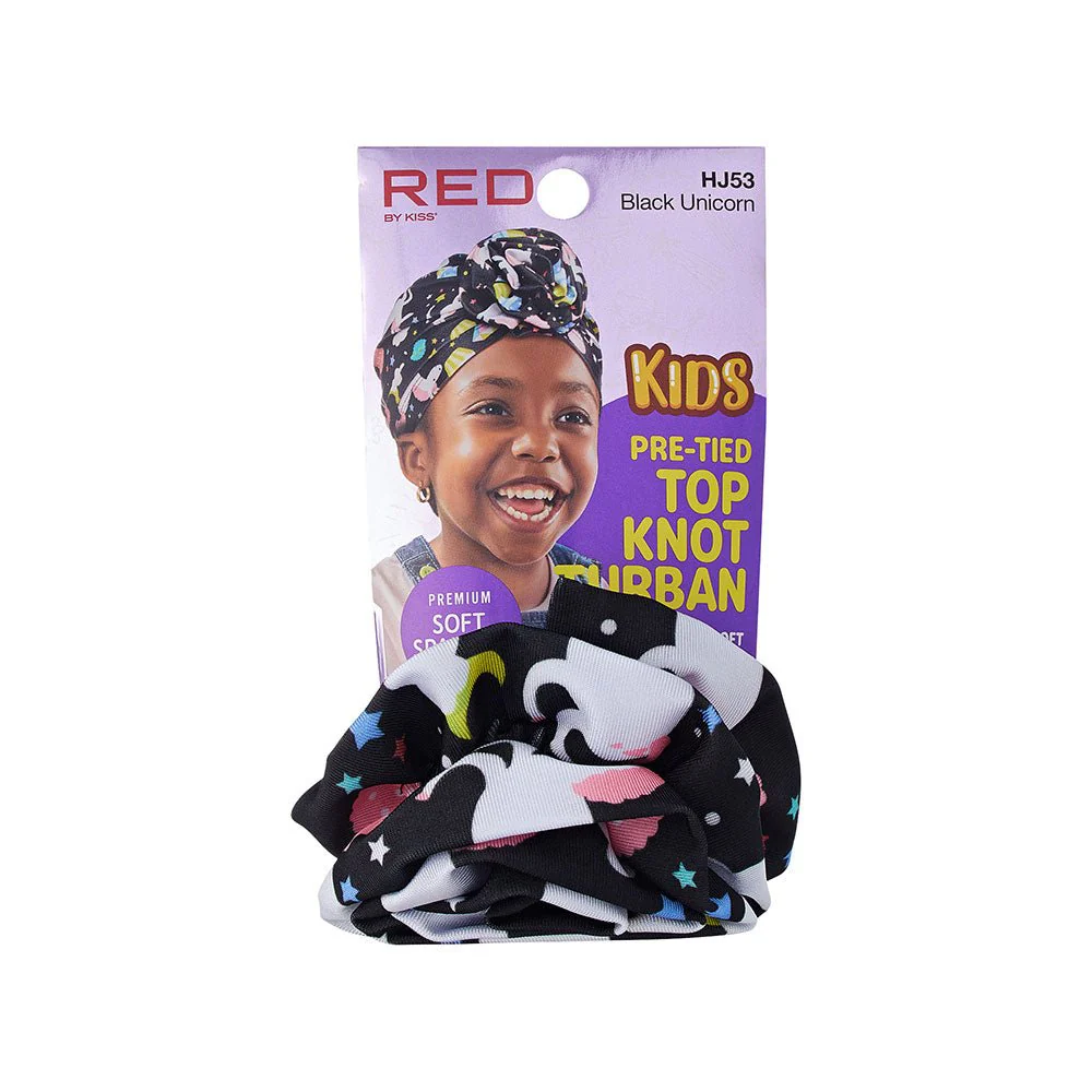 Red by Kiss Kids Pre-Tied Top Knot Turban - Image 9