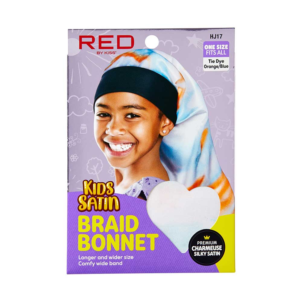 Red by Kiss Kids Satin Braid Bonnet - Cute Prints - Image 3