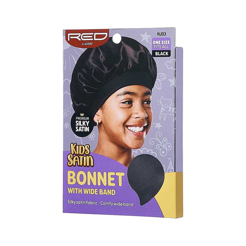 Red by Kiss Kids Satin Bonnet – Cute Prints - Image 8