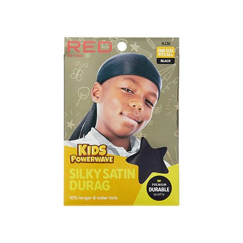 Red by Kiss Kids Power Wave Durag β Smooth Compression for Wavers