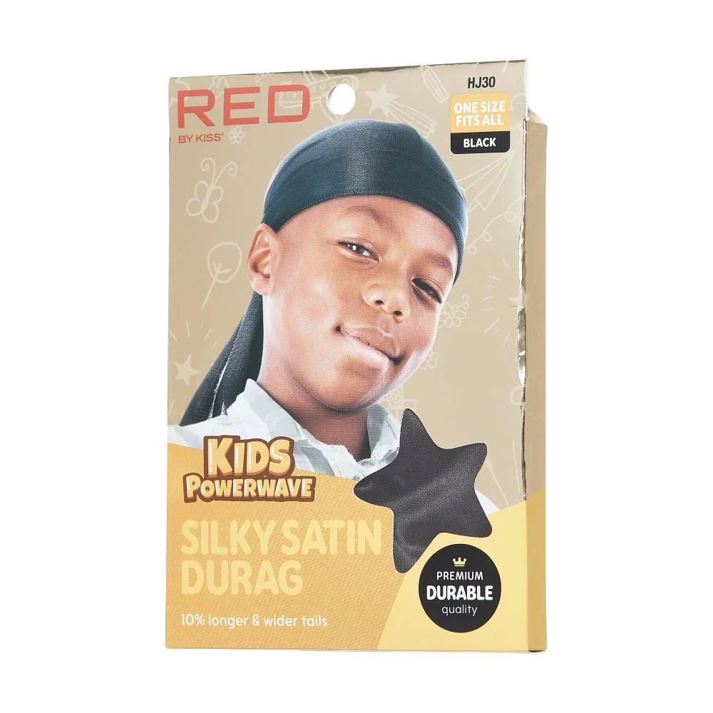 Red by Kiss Kids Power Wave Durag β Smooth Compression for Wavers - Image 3
