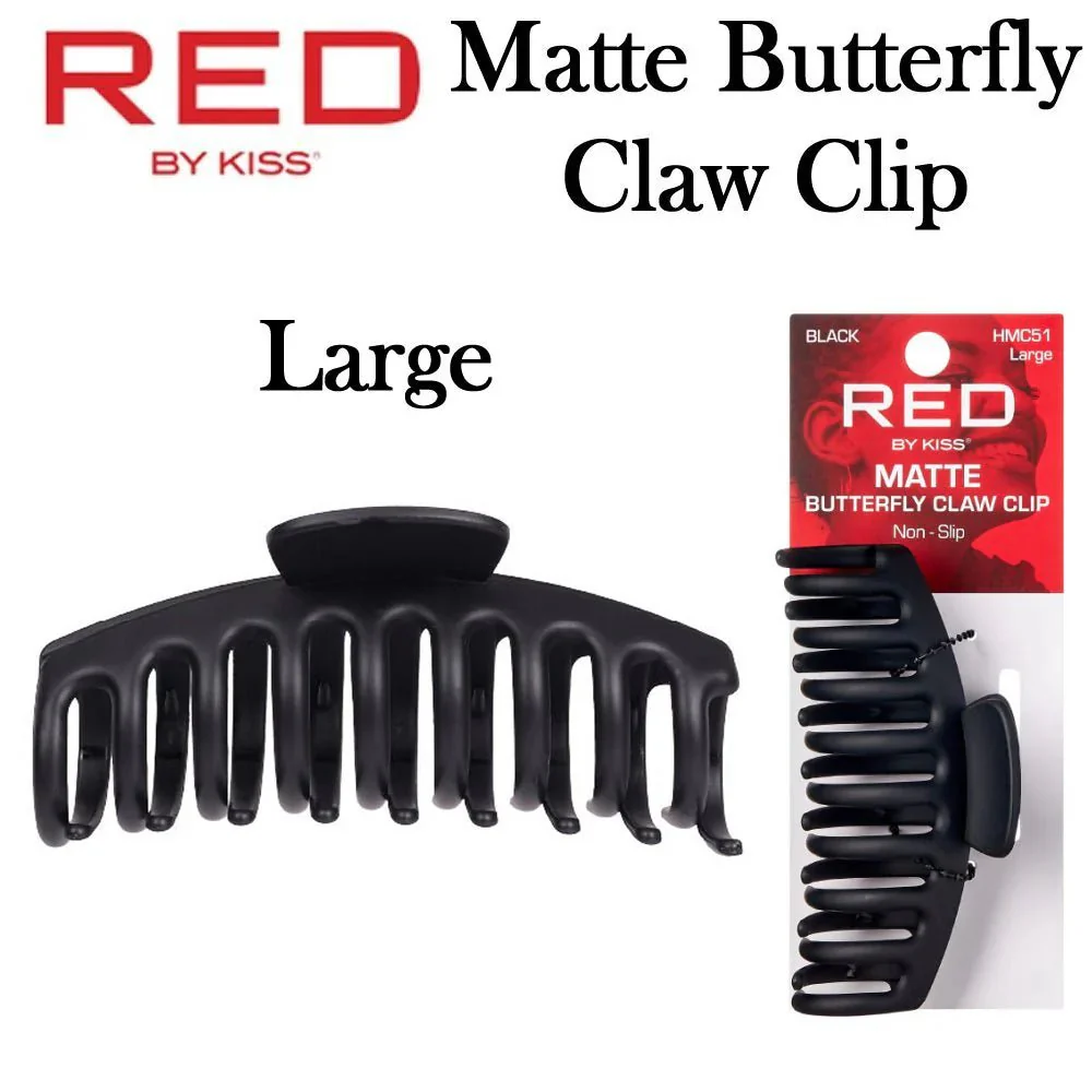 Red by Kiss Matte Butterfly Claw Clip – Large