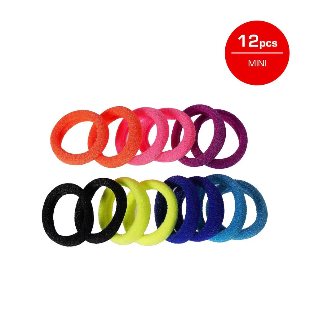 Red by Kiss Mini Ponytail Holders – 12 Count