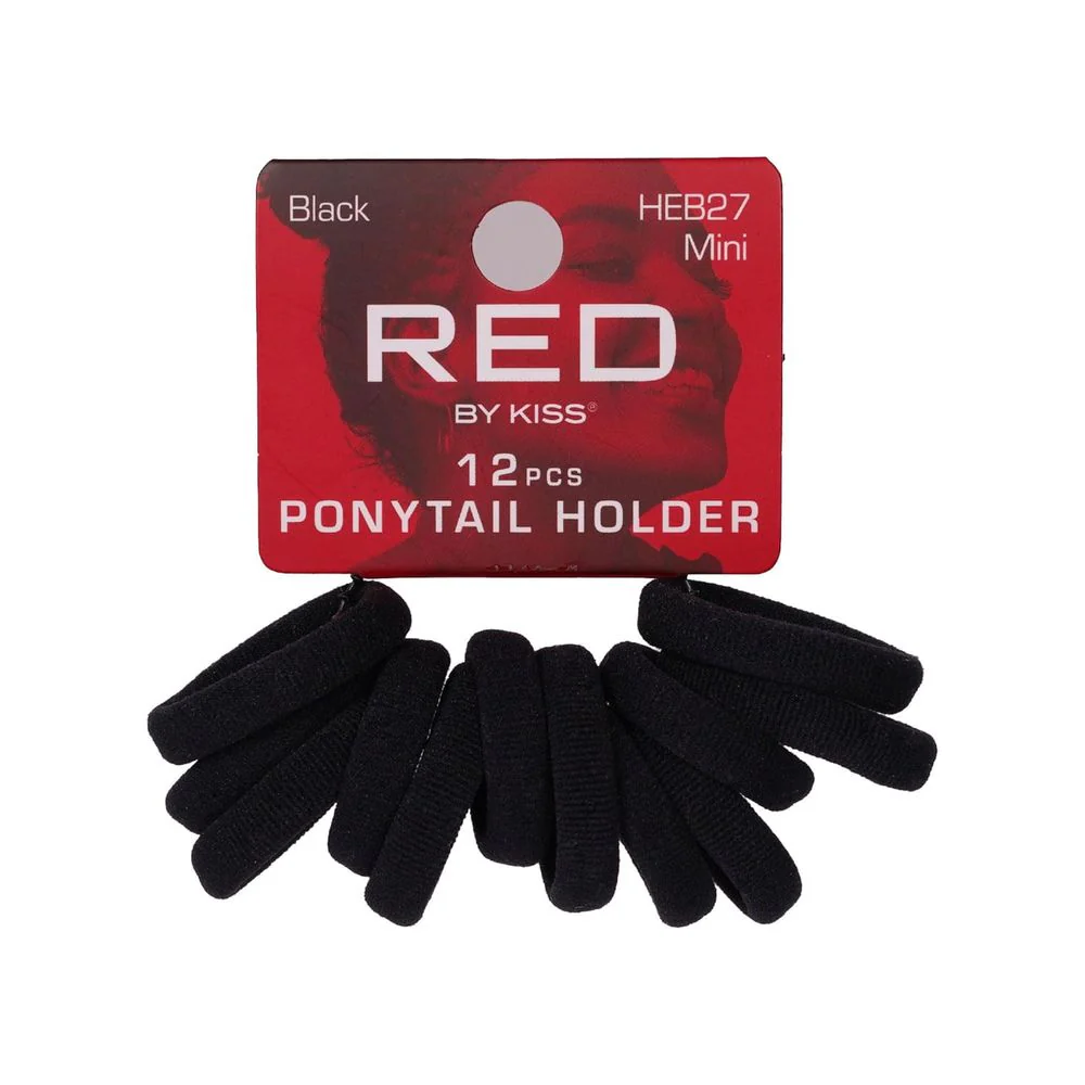 Red by Kiss Mini Ponytail Holders – 12 Count - Image 2