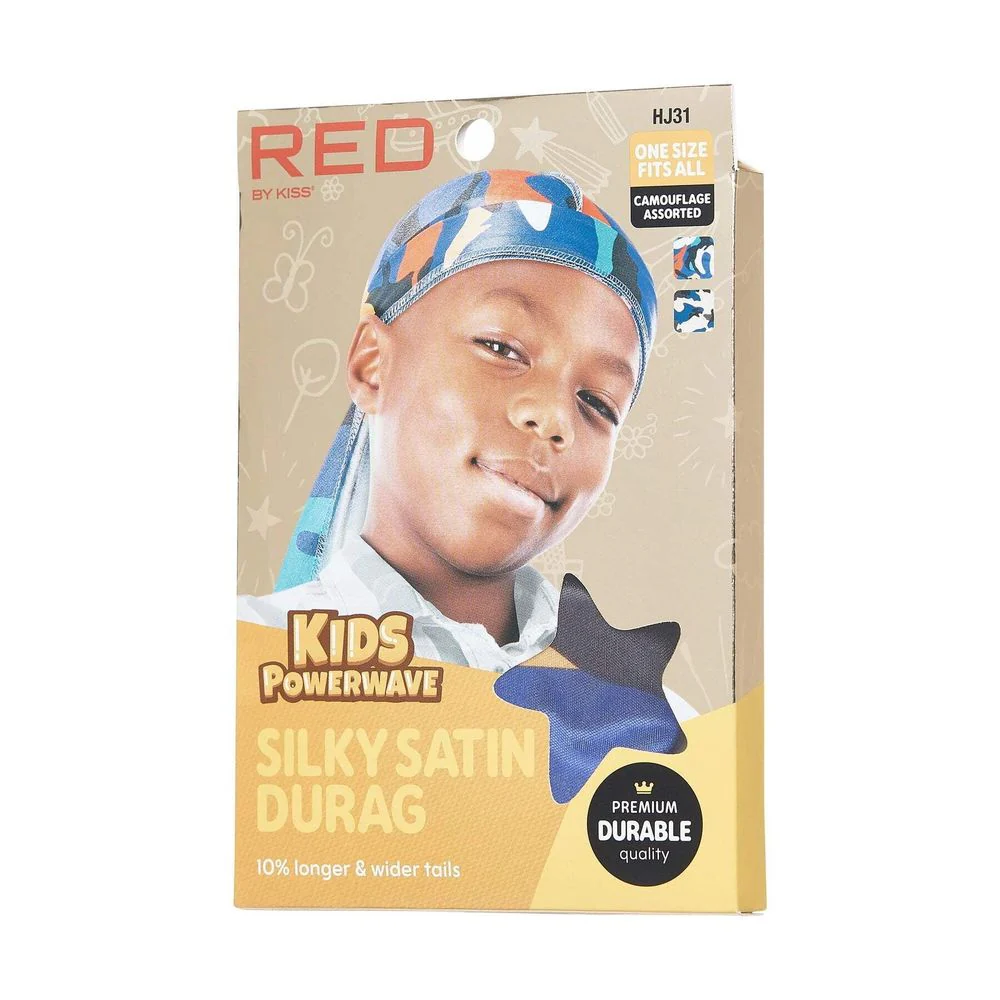 Red By Kiss Kids Power wave Durag – Tie-Dye - Image 2