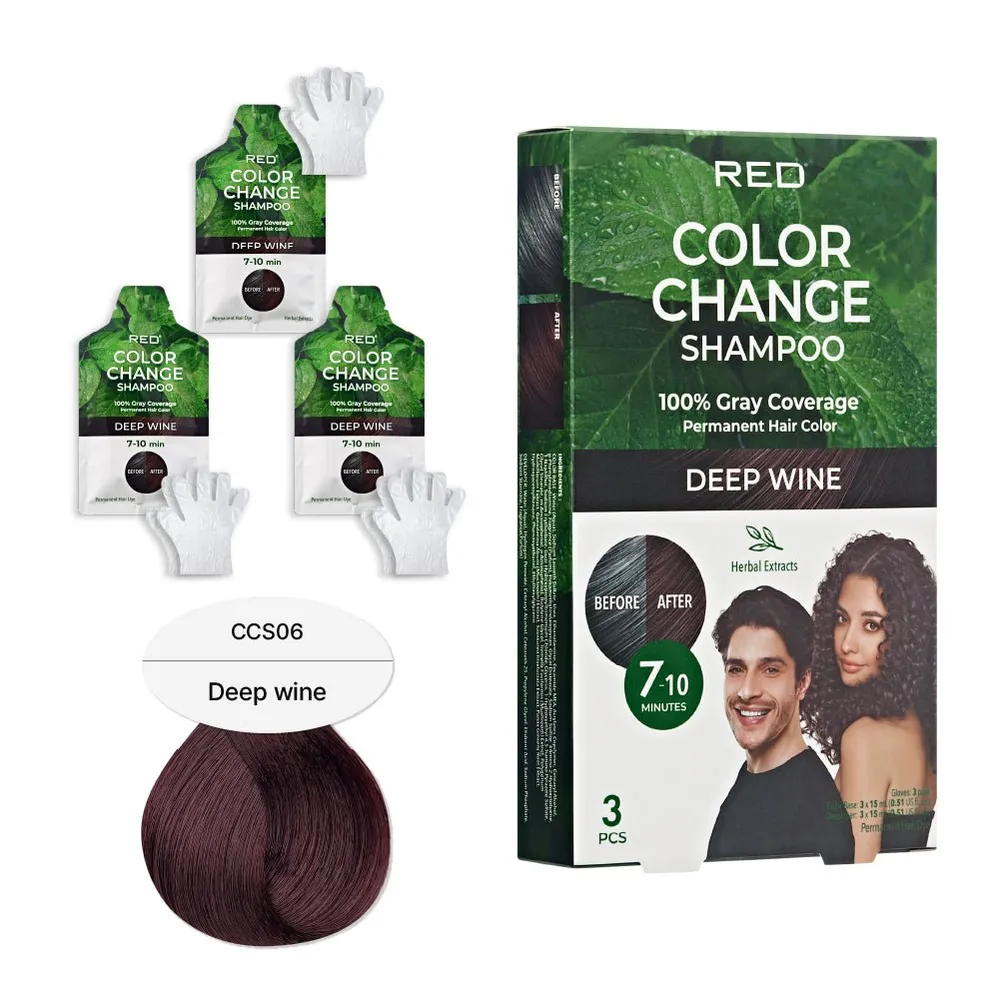 Red by Kiss Natural Herbal Color Change Shampoo - Image 4