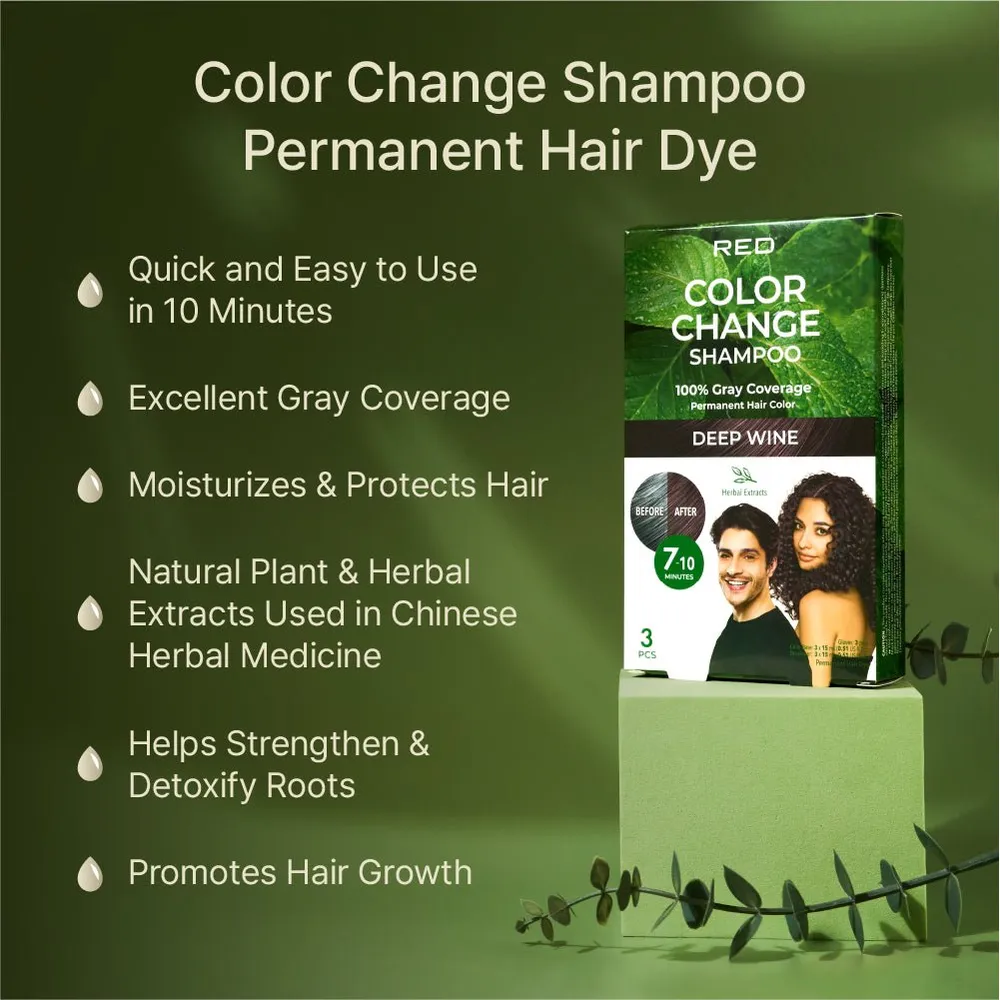 Red by Kiss Natural Herbal Color Change Shampoo - Image 9