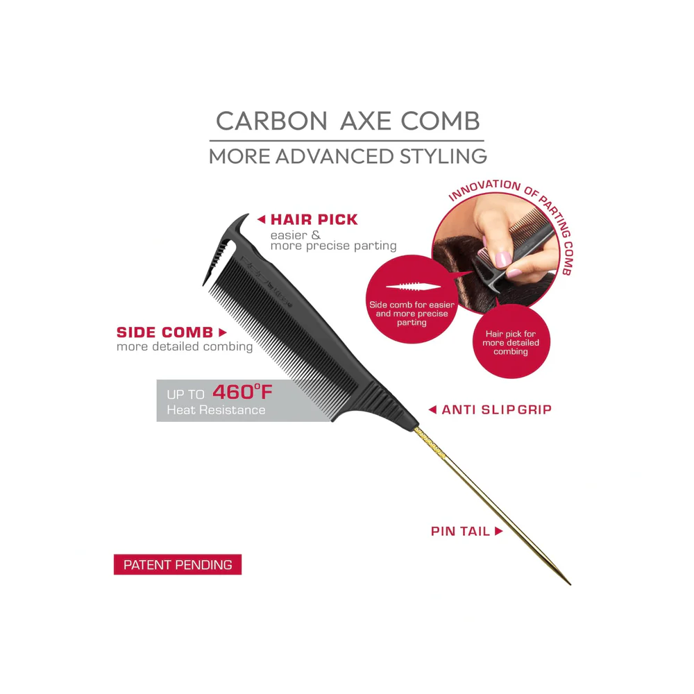 Red by Kiss Axe Pin Tail Comb - Image 4