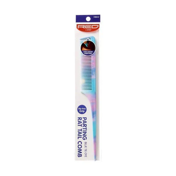 Red by Kiss Parting Rat Tail Comb – Blue Tie Dye